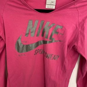 Pink and gray Nike long sleeve